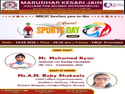 Department of Physical Education - Annual Sports Day 2025 - 29-08-2025.