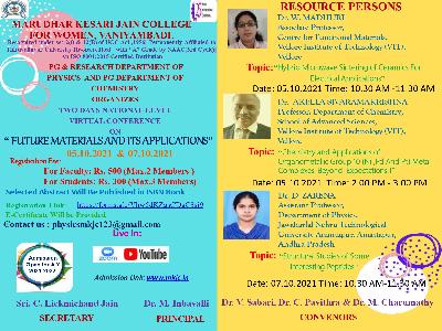 Physics & Chemistry - National Level Conference on 