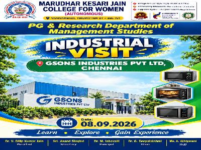  Department of Management Studies - Gsons Industries Pvt Ltd, Chennai – 08.09.2026