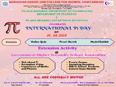 Department of Mathematics, Department of Statistics and  Department of Physics - International Pi Day on 14.03.2023