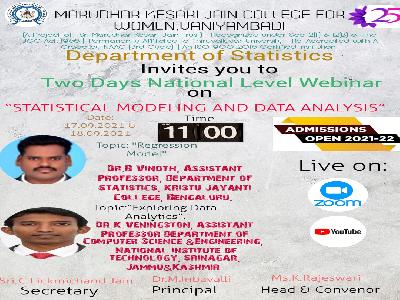 Statistics - National Level Webinar on 