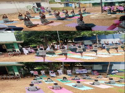 NSS Unit of Marudhar Kesari Jain College for Women (Autonomous), Vaniyambadi - International Yoga Day Programme at Government Panchayat School, Girisamuthiram - 19.06.2026
