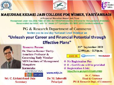 Commerce - National Level Webinar on 