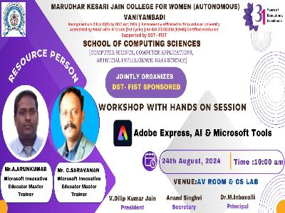 Department of Computer Science and Computer Applications -Workshop with hands on Session -24-08-2024