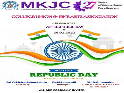 College Union and Fine Arts Association Committee - 73rd Republic Day  on 26.01 2022