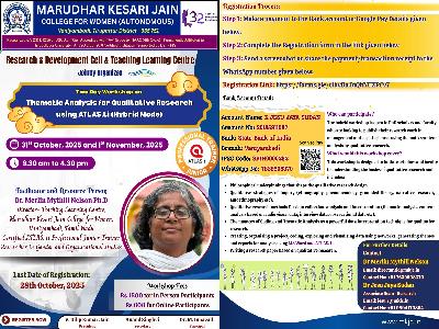 Research & Development Cell & Teaching Learning Centre -  Workshop on  Research & Development Cell & Teaching Learning Centre -  Workshop on