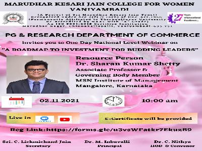 Commerce - One Day National Level Webinar on 