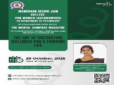 PG Department of Psychology - Webinar - World Mental Health Webinar Series 2025 -  PG Department of Psychology - Webinar - World Mental Health Webinar Series 2025 -